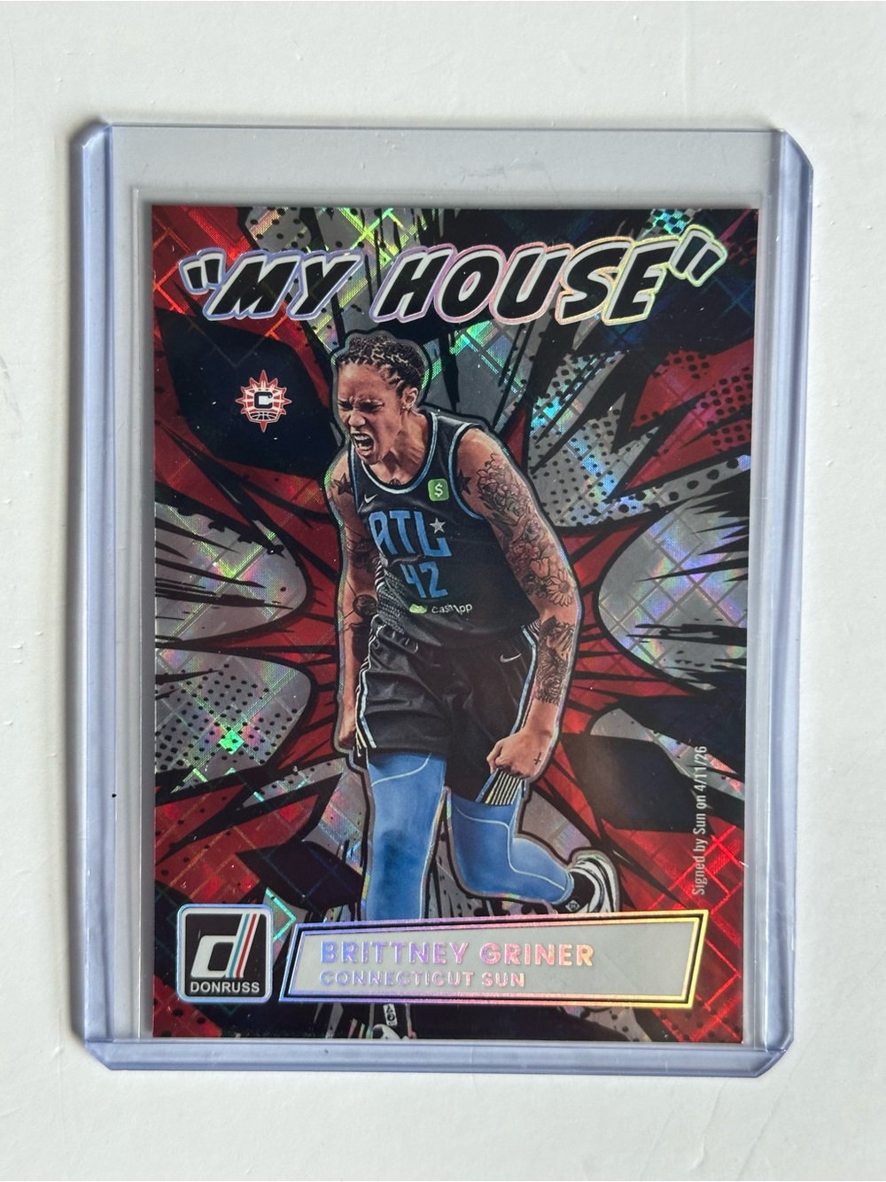Panini Donruss Brittney Griner Red Black Blue Holographic Card